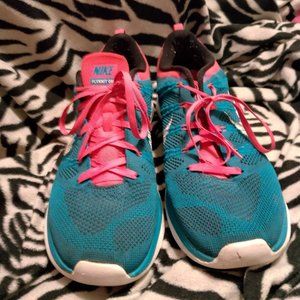 Nike 554887 414 Flyknit Lunar 1 Turquoise Men's Running Shoe